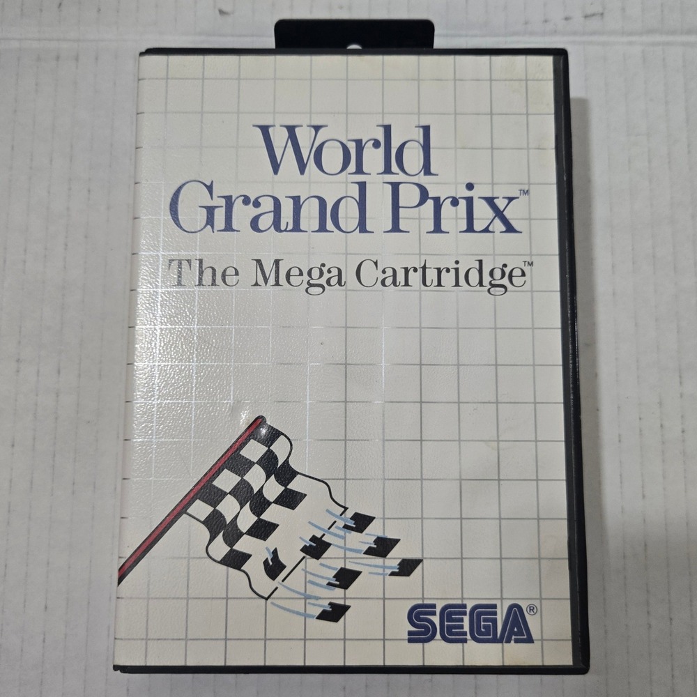 1986 World Grand Prix Sega Master System CIB Complete Game 80s 8 Bit